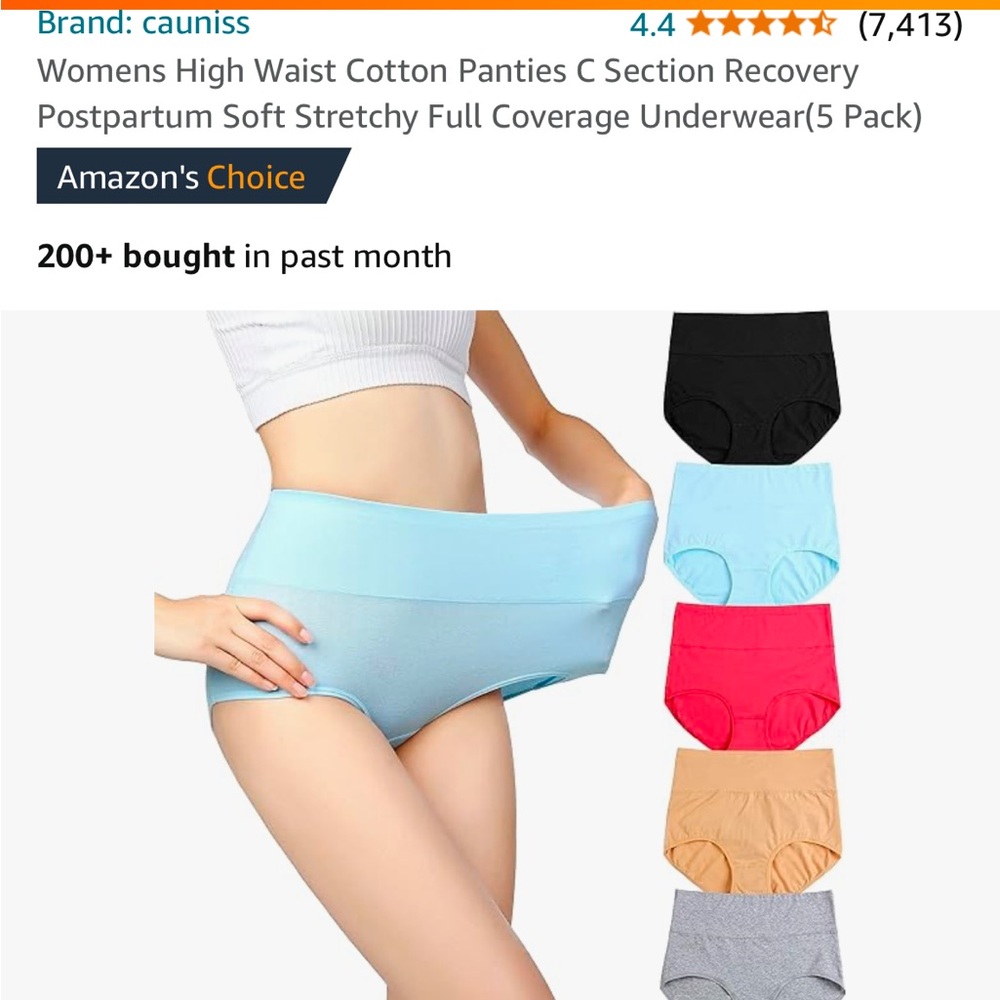 High rise cotton panties - 5pk